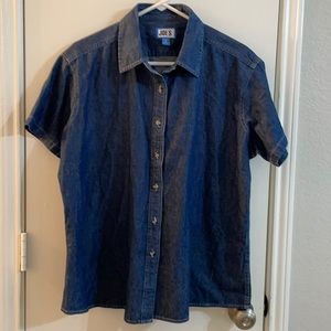 Joe’s USA Denim Button Down Top | XL EUC